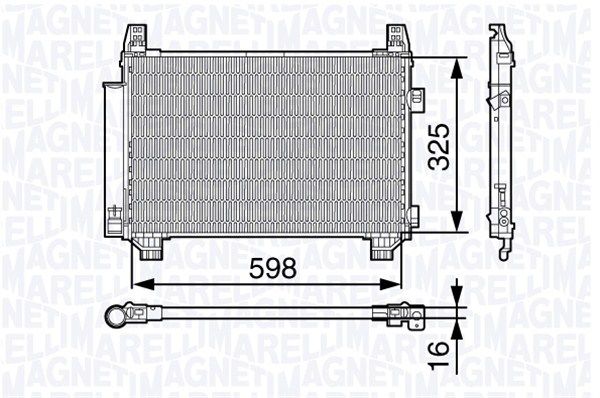 MAGNETI MARELLI Конденсатор, кондиционер 350203678000